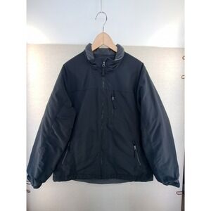 Duluth Jacket Mens Large Black Full Zip Fleece Lined Softshell Water Resistant